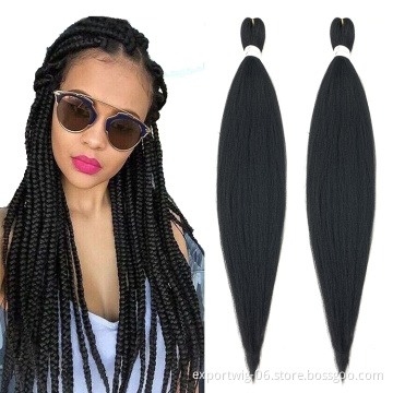 Pre Stretched Braiding Hair Extensions Wholesale Price Prestreched Synthetic Fiber Braiding Hair Jumbo Hair Braids For Women